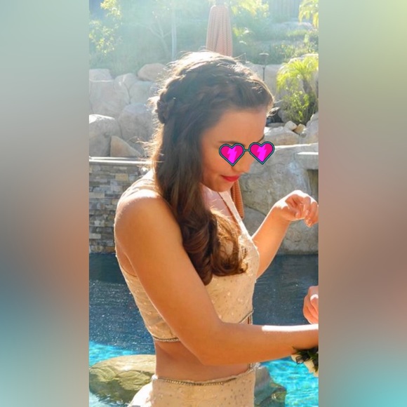 Custom Taylor Swift Fearless Two-Piece Prom Dress - Champagne/Diamond - 2 - Picture 6 of 14